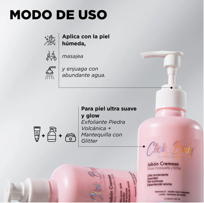 Jabon Corporal de Rosa Y lichis