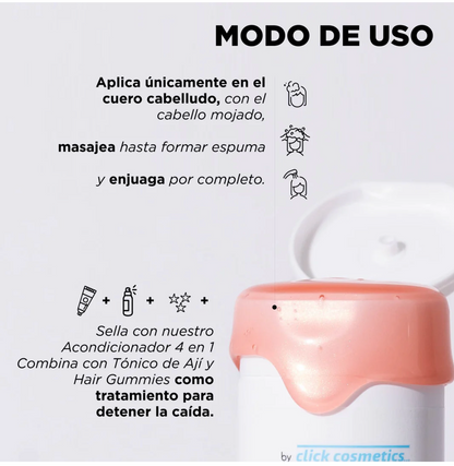 Shampoo de Aji Cabello Graso Click Hair