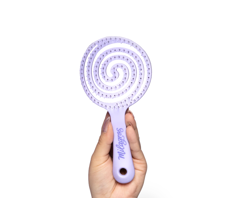 Cepillo Anti Enredo y Masajeador Capilar 2 en 1 Morado